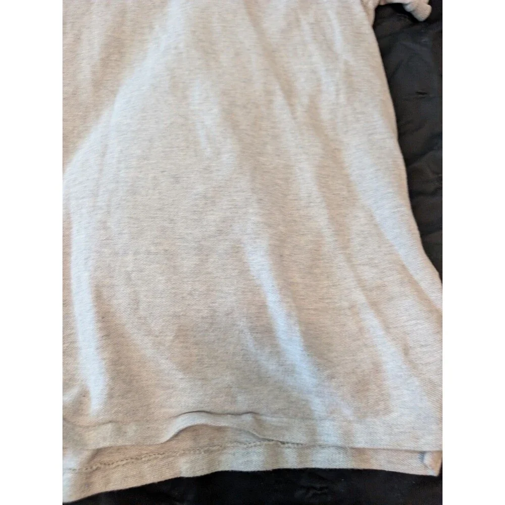 Ralph Lauren custom fit polo gray with navy blue logo size L